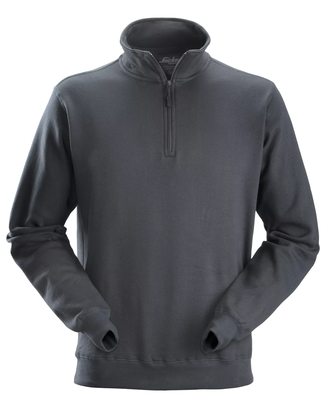 Snickers Steel Grey, Half-Zip Sweatshirt (2818) – front view