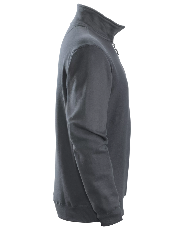 Snickers Steel Grey, Half-Zip Sweatshirt (2818) – right side view