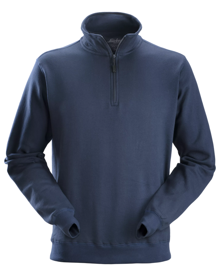 Snickers Navy, Half-Zip Sweatshirt (2818) – front view