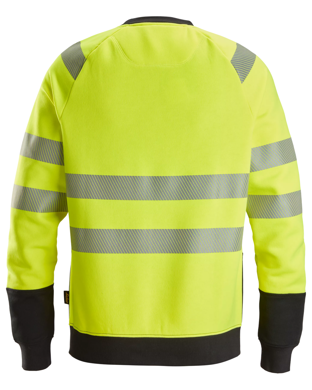 Snickers Hi-Vis Yellow, Hi-Vis Class 2 Sweatshirt (2831) – back view