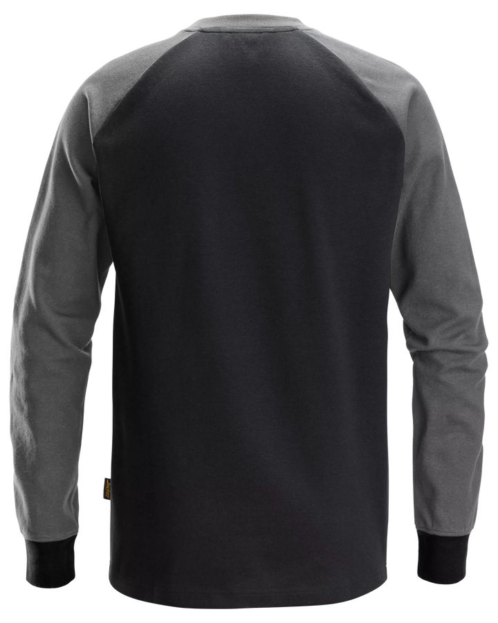 Snickers Black/Steel Grey, Two-Coloured Sweatshirt (2840) – back view