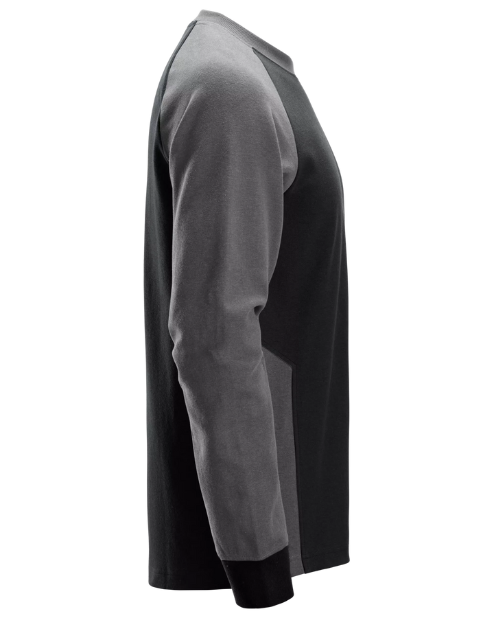 Snickers Black/Steel Grey, Two-Coloured Sweatshirt (2840) – right side view