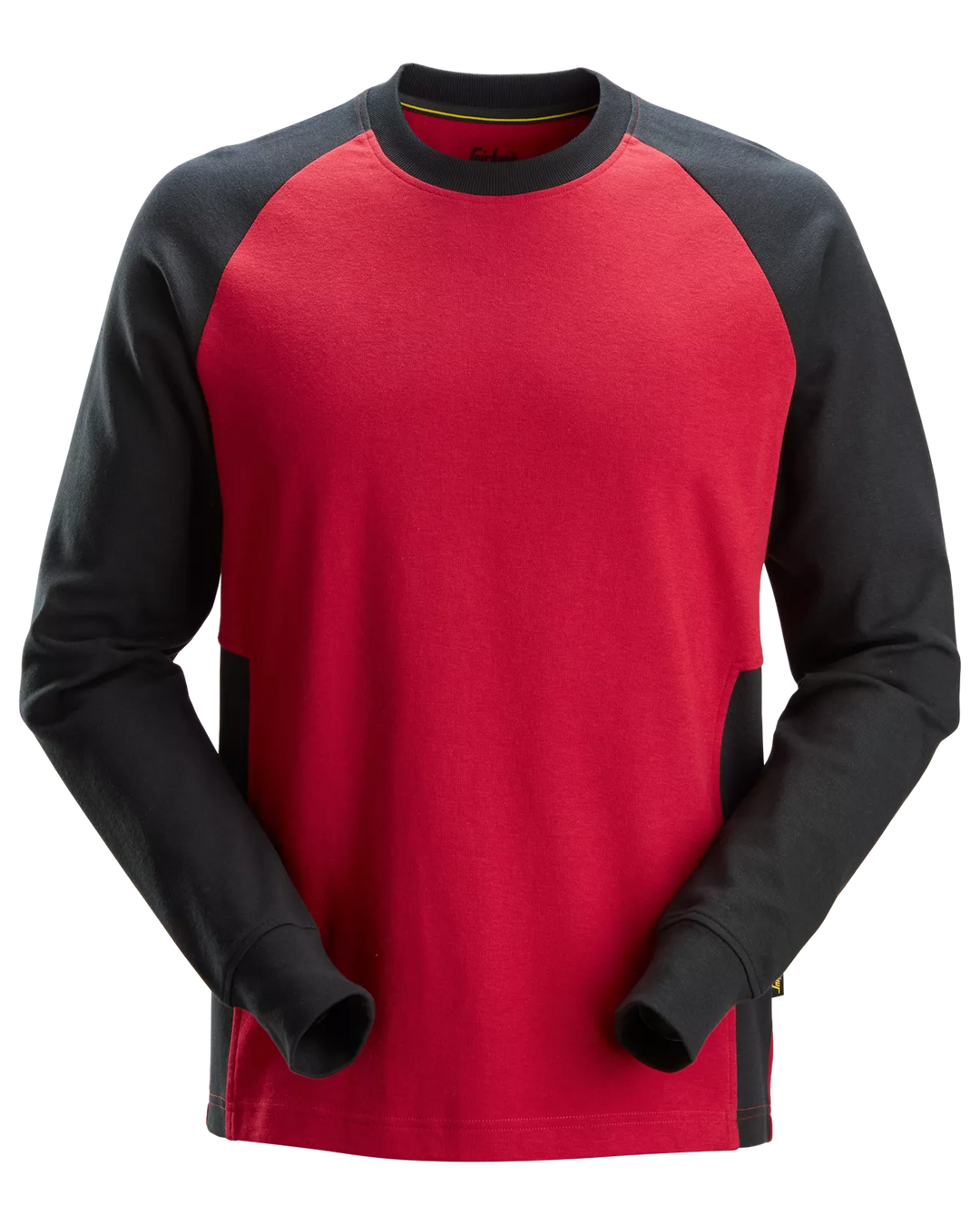 Snickers Chili Red, Two-Coloured Sweatshirt (2840) – front view