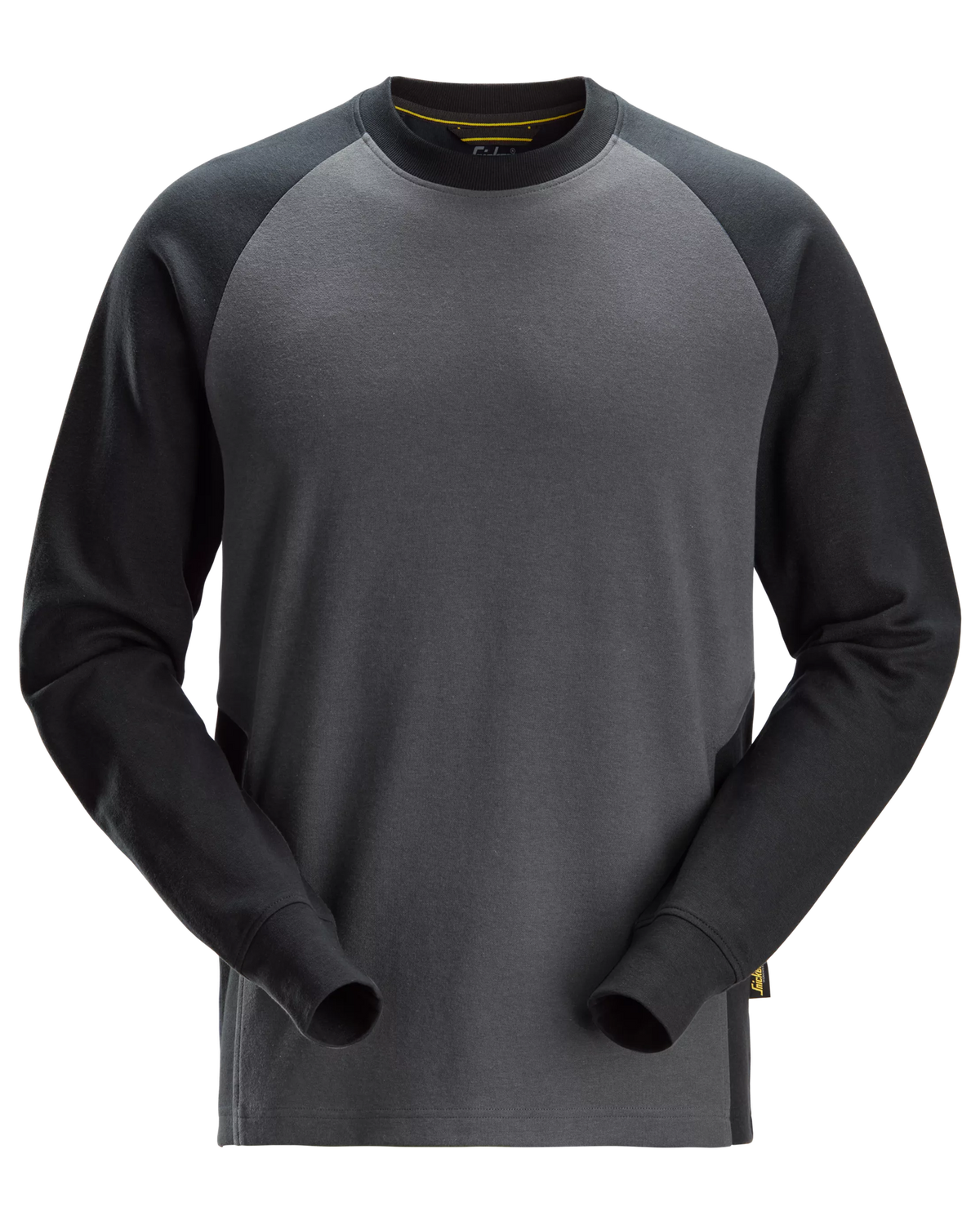 Snickers Steel Grey, Two-Coloured Sweatshirt (2840) – front view