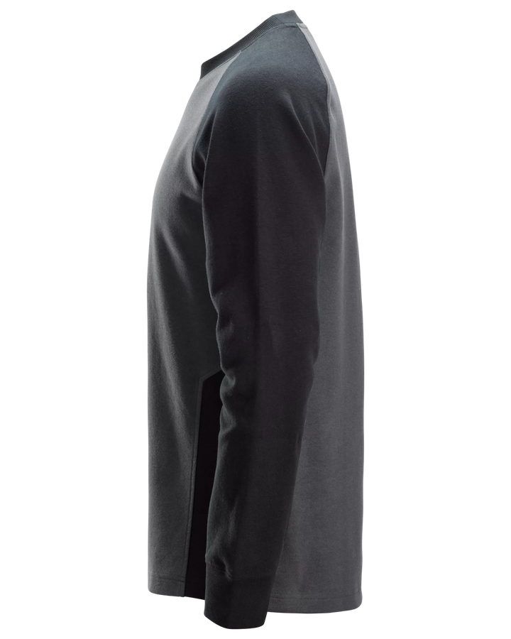 Snickers Steel Grey, Two-Coloured Sweatshirt (2840) – left side view