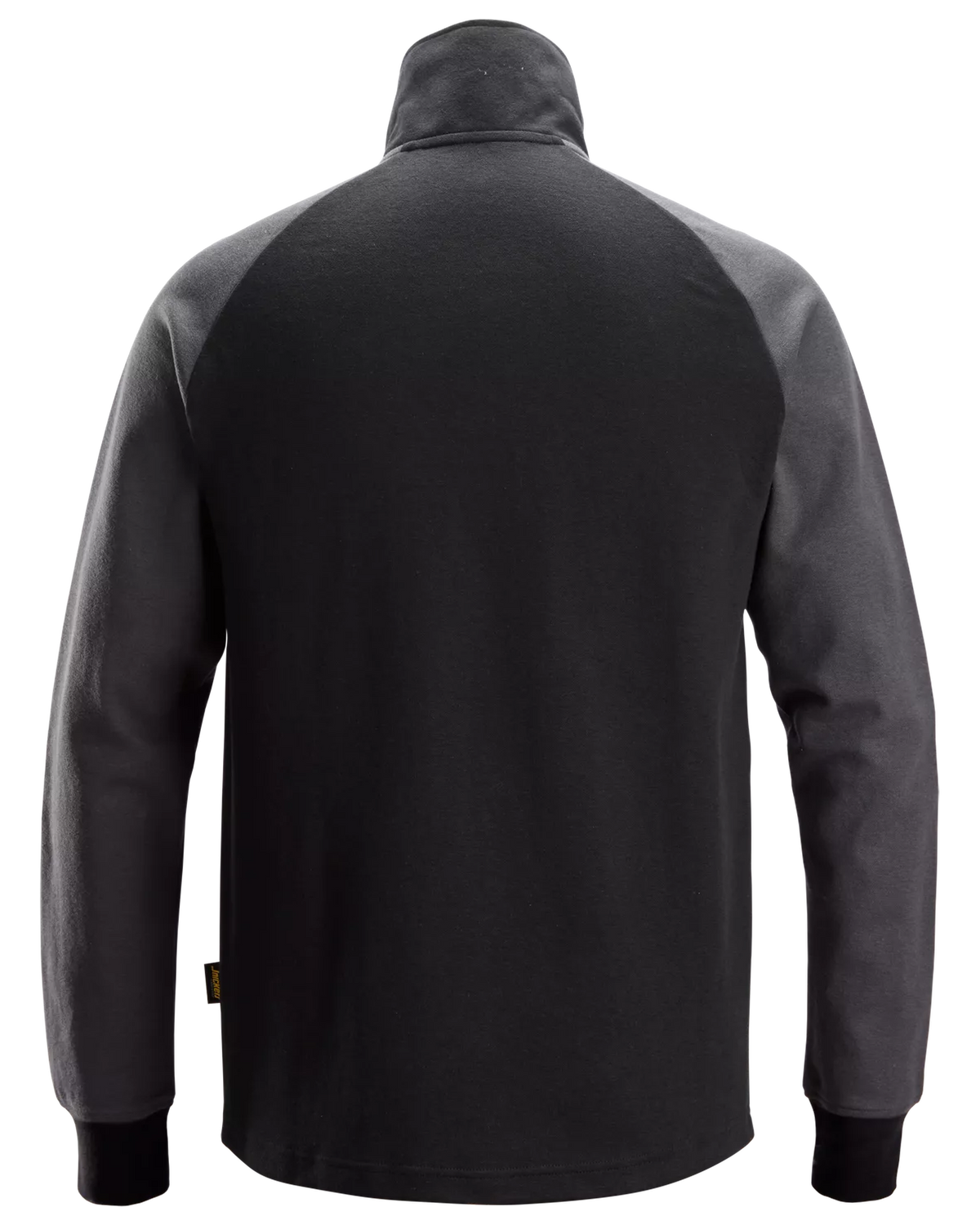 Snickers Black/Steel Grey, Two-Coloured Half-Zip Sweatshirt (2841) – back view