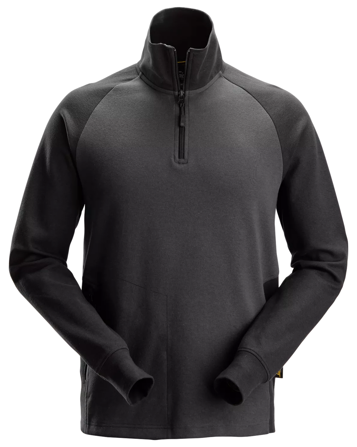 Snickers Steel Grey, Two-Coloured Half-Zip Sweatshirt (2841) – front view