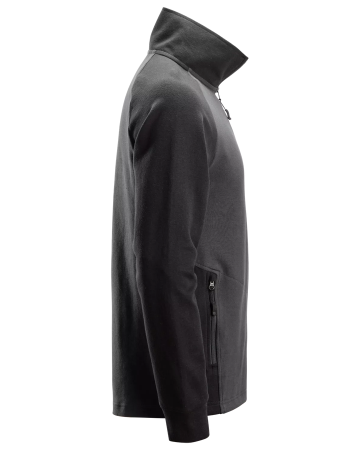 Snickers Steel Grey, Two-Coloured Half-Zip Sweatshirt (2841) – right side view