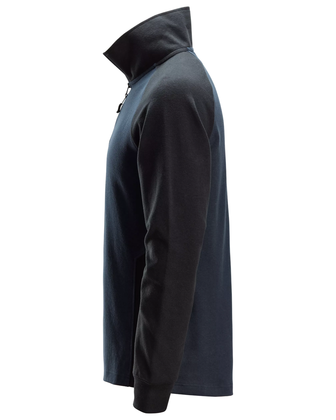 Snickers Navy, Two-Coloured Half-Zip Sweatshirt (2841) – left side view
