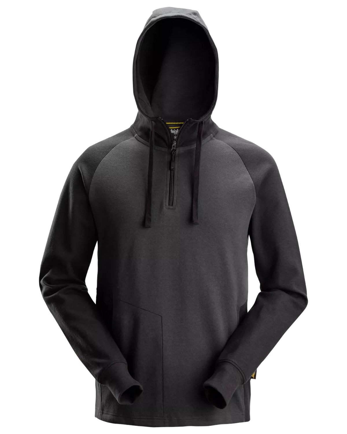 Snickers Steel Grey, Two-Coloured Half-Zip Hoodie (2842) – front view