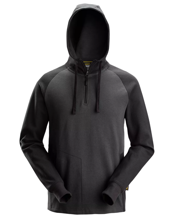 Snickers Steel Grey, Two-Coloured Half-Zip Hoodie (2842) – front view