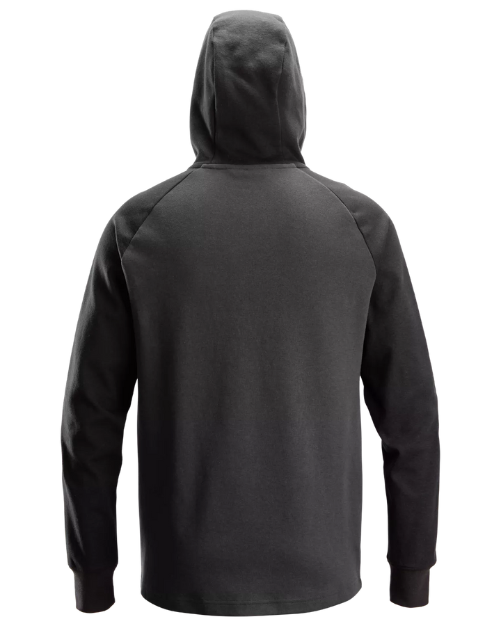 Snickers Steel Grey, Two-Coloured Half-Zip Hoodie (2842) – back view