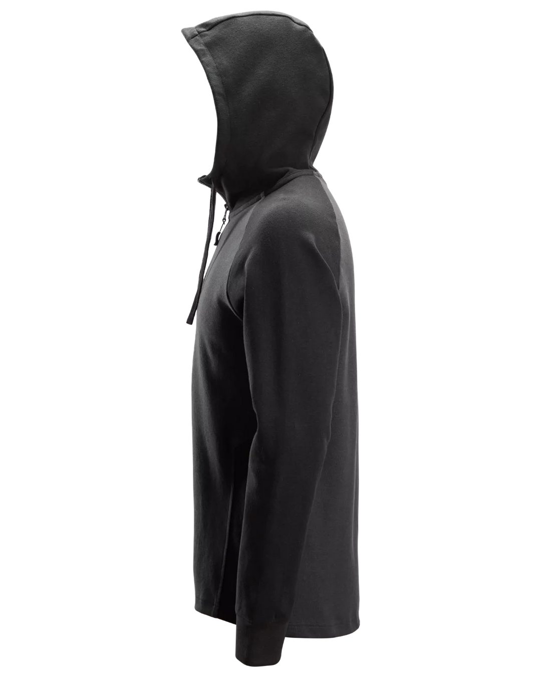 Snickers Steel Grey, Two-Coloured Half-Zip Hoodie (2842) – left side view
