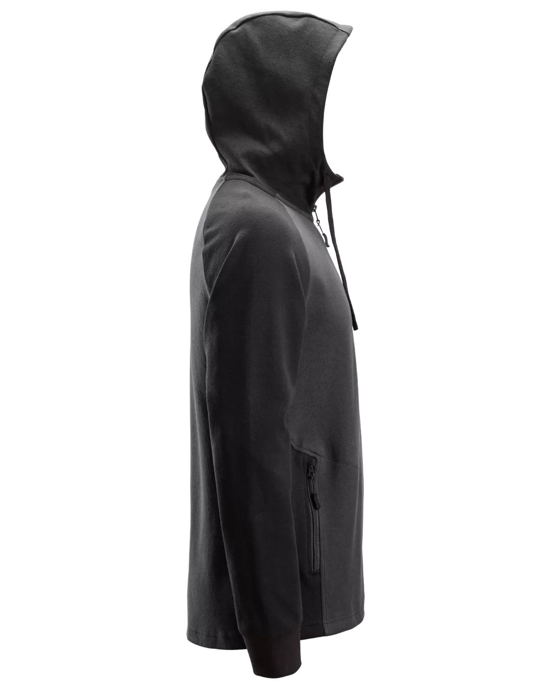 Snickers Steel Grey, Two-Coloured Half-Zip Hoodie (2842) – right side view