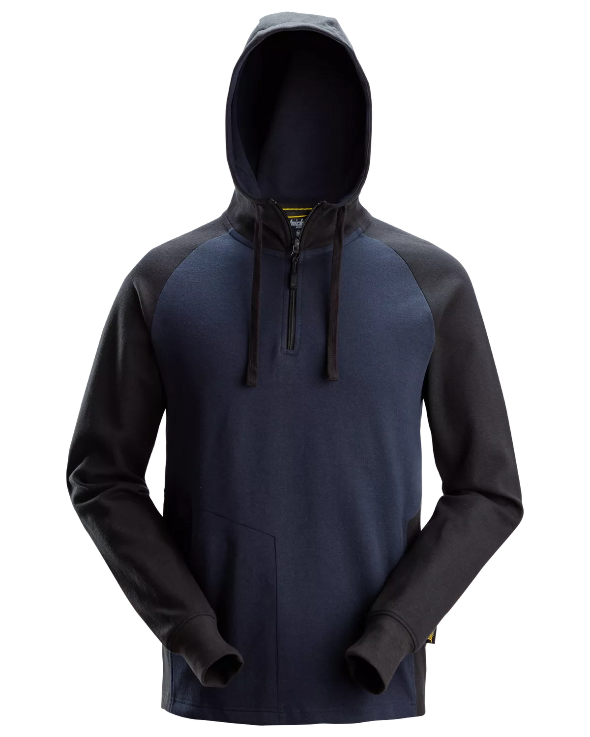 Snickers Navy, Two-Coloured Half-Zip Hoodie (2842) – front view