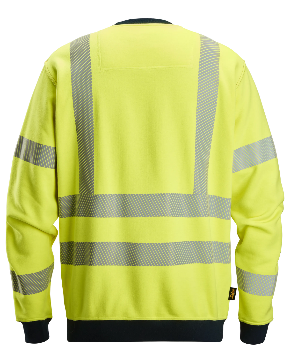 Snickers Hi-Vis Yellow/Navy, ProtecWork Sweatshirt Hi-Vis Class 3 (2863) – back view