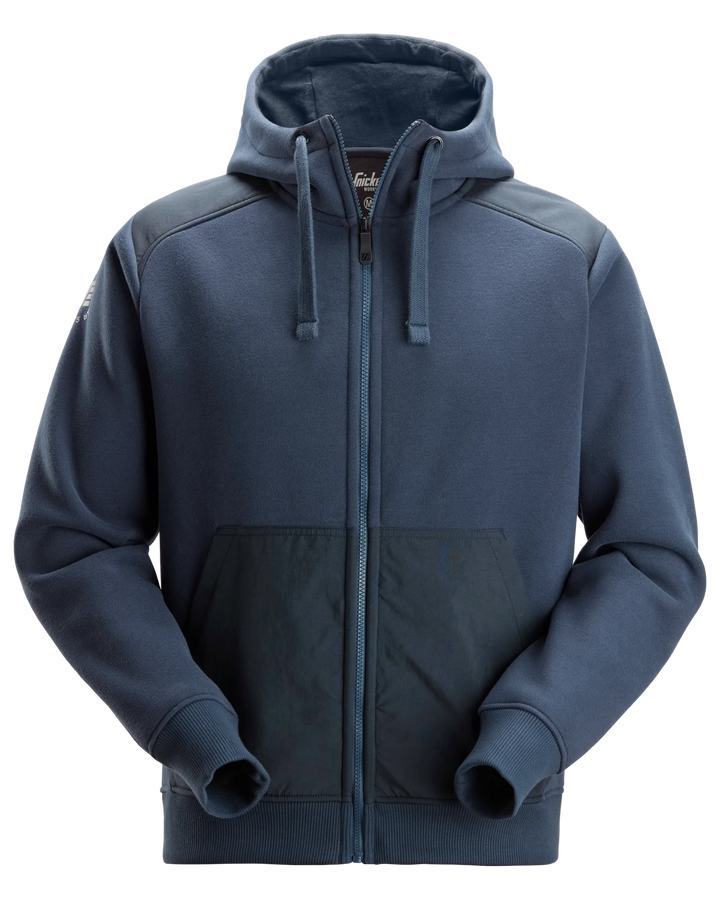 Snickers Navy, Cordura® Tech Sweatshirt Full Zip Hoodie (2875) – front view