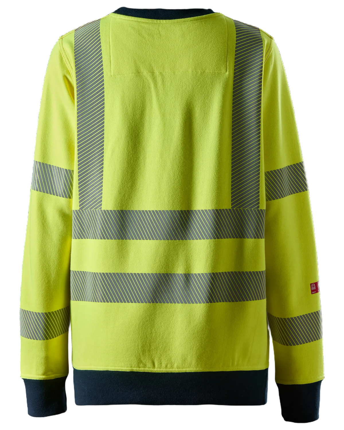 Snickers Hi-Vis Yellow/Navy, ProtecWork Women's Sweatshirt Hi-Vis Class 3/2 (2876) – back view