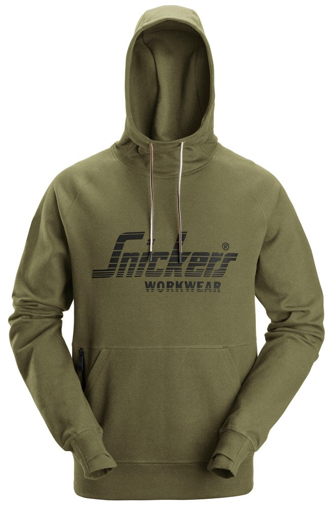 Snickers Logo Hoodie Khaki Green (2894) - Dynamite Hardware