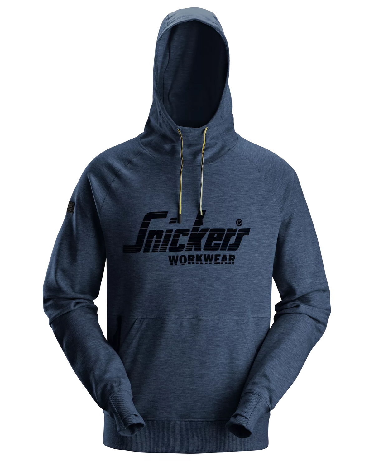 Snickers Dark Navy Melange, Logo Hoodie (2894) – front view
