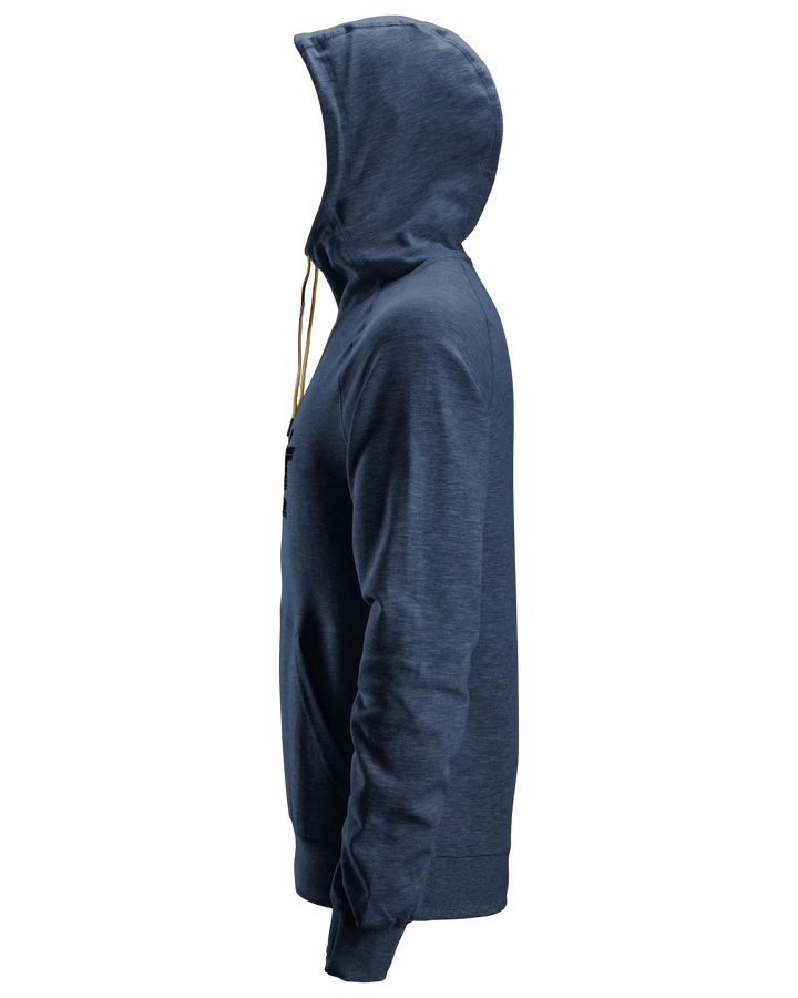 Snickers Dark Navy Melange, Logo Hoodie (2894) – left side view