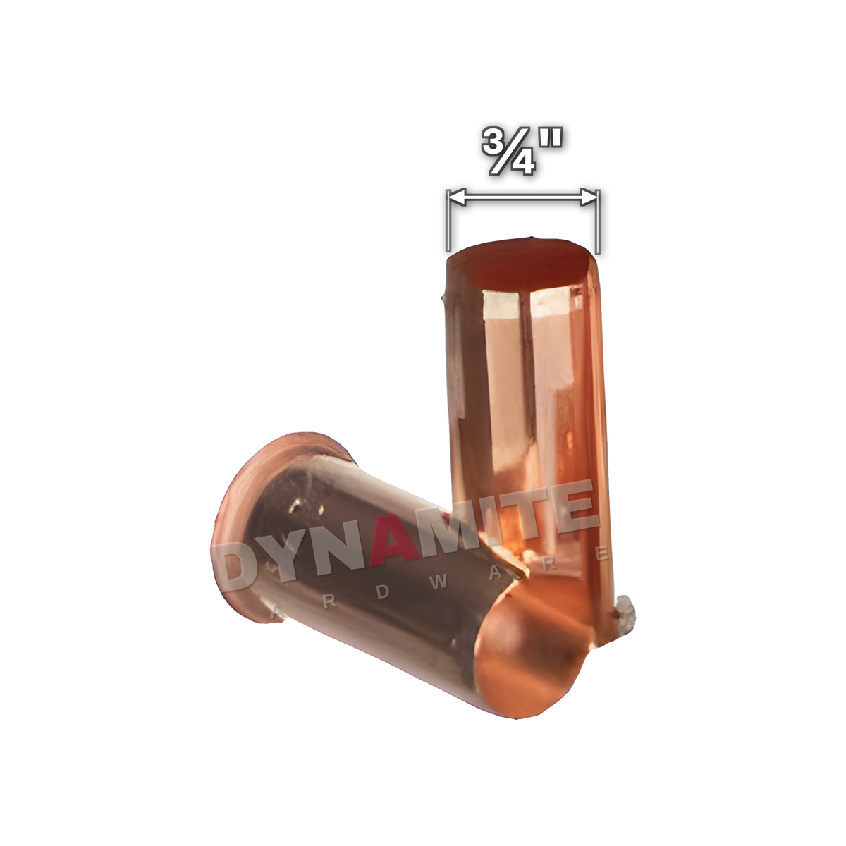 ¾" copper insert for compression fittings (Excel 34CI), ¾" size marked with a white arrow