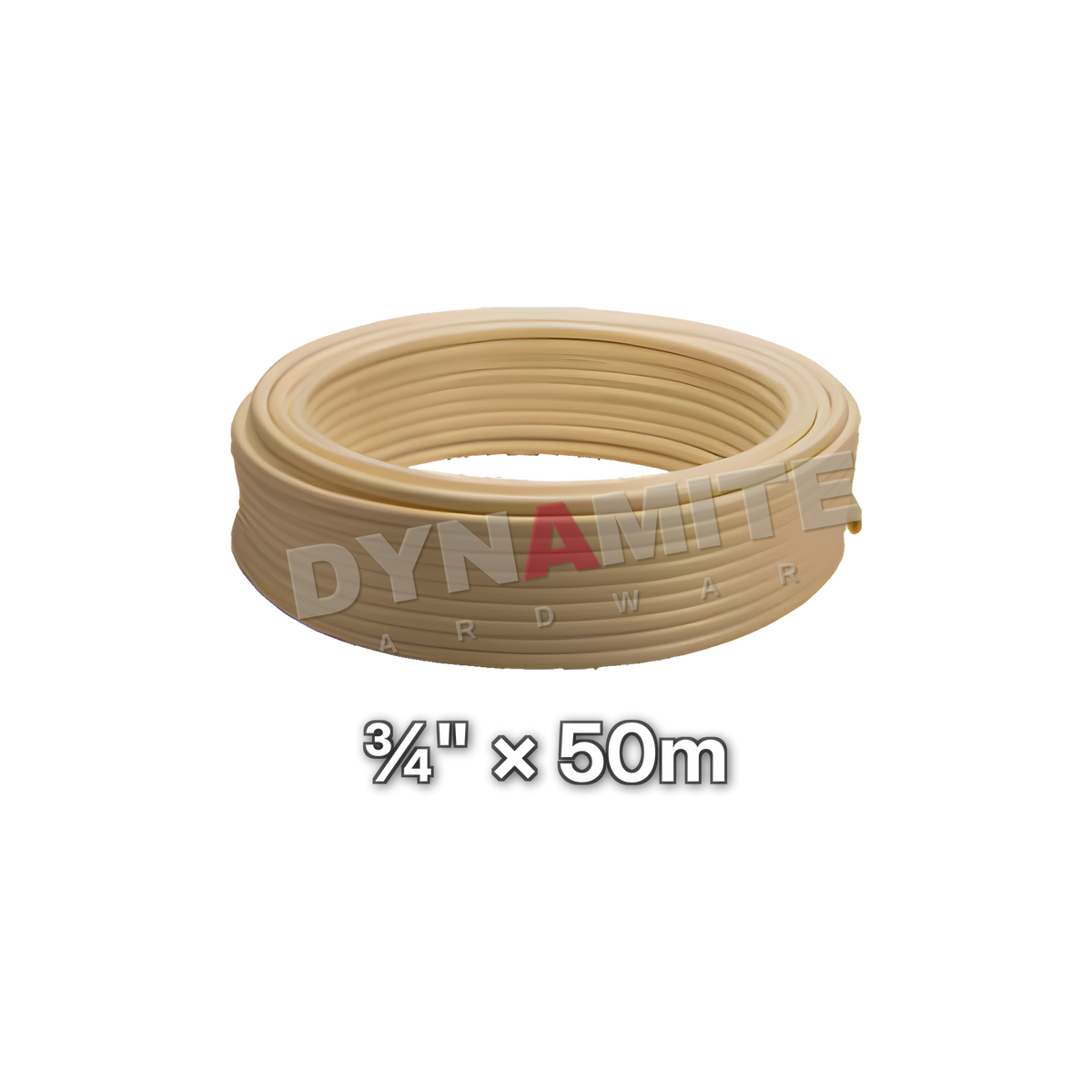 ¾" PEX Barrier Pipe - 50m Coil, size marked: ¾" × 50m