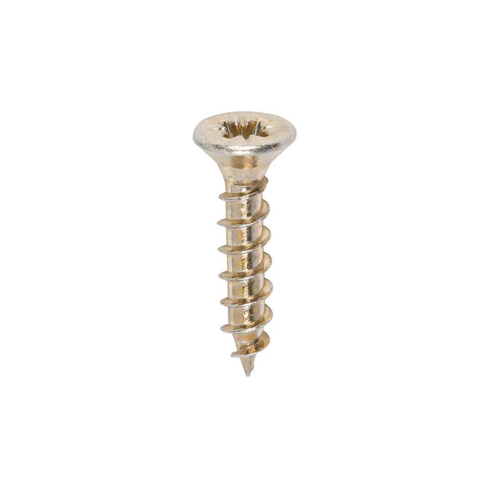 3.0 x 15 Solo Chipboard & Woodscrews - PZ - Double Countersunk - Yellow