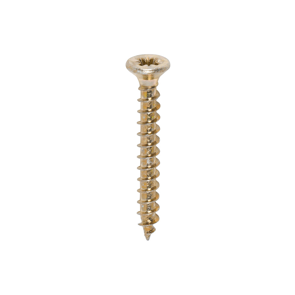 3.0 x 25 Solo Chipboard & Woodscrews - PZ - Double Countersunk - Yellow