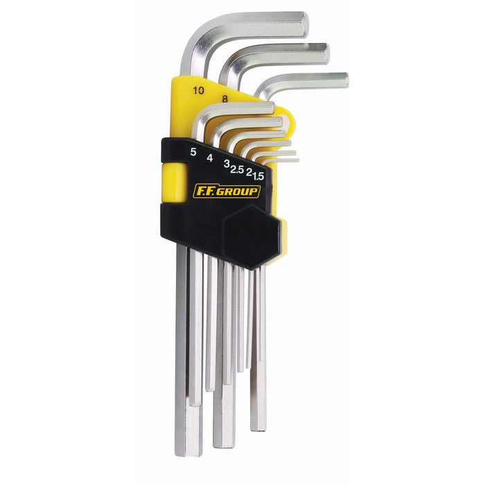 34758 EXTRA LONG HEX KEY WRENCH SET, 9PCS, FF GROUP