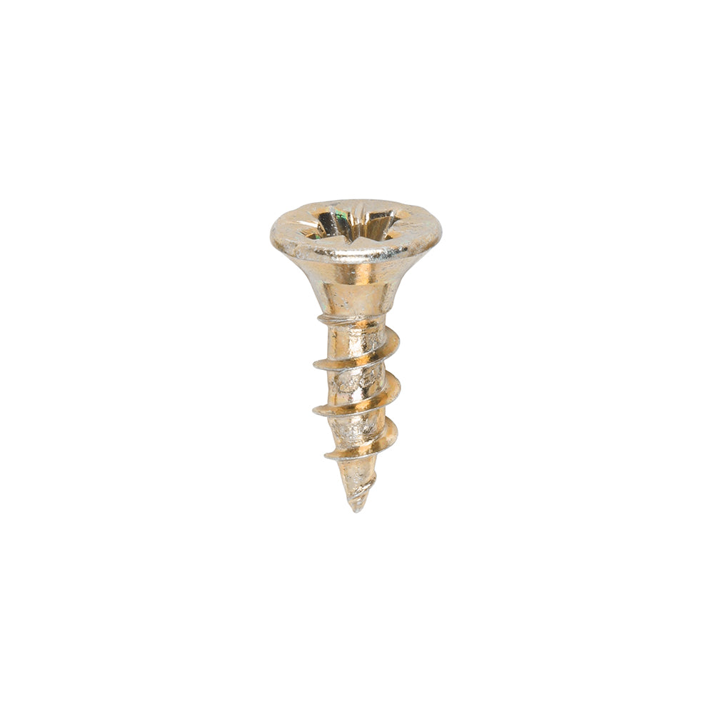3.5 x 12 Solo Chipboard & Woodscrews - PZ - Double Countersunk - Yellow
