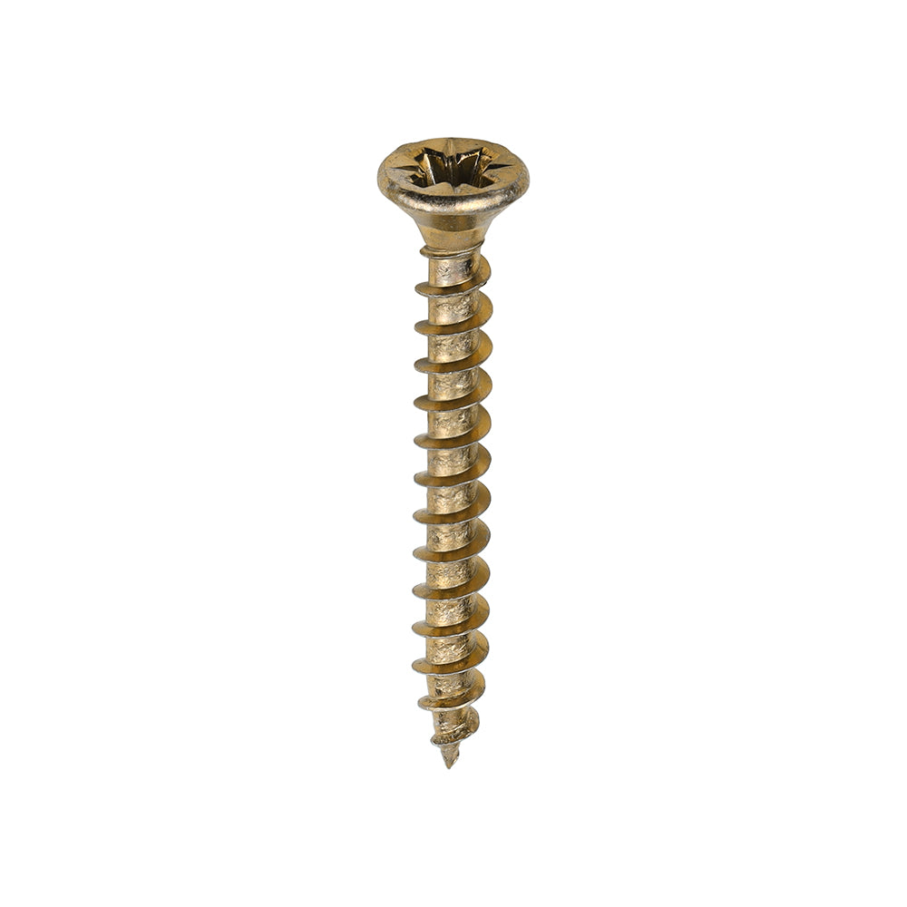 3.5 x 30 Solo Chipboard & Woodscrews - PZ - Double Countersunk - Yellow