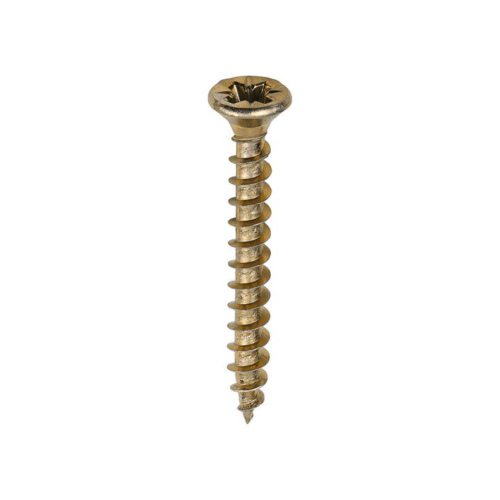 3.5 x 30 Solo Chipboard & Woodscrews - PZ - Double Countersunk - Yellow