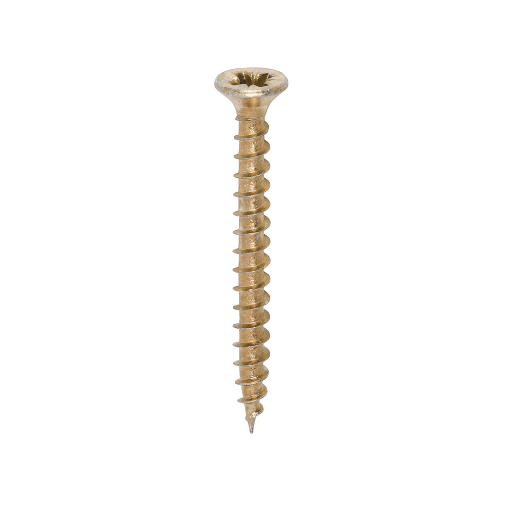 3.5 x 35 Solo Chipboard & Woodscrews - PZ - Double Countersunk - Yellow