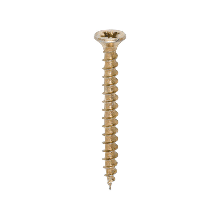 3.5 x 35 Solo Chipboard & Woodscrews - PZ - Double Countersunk - Yellow
