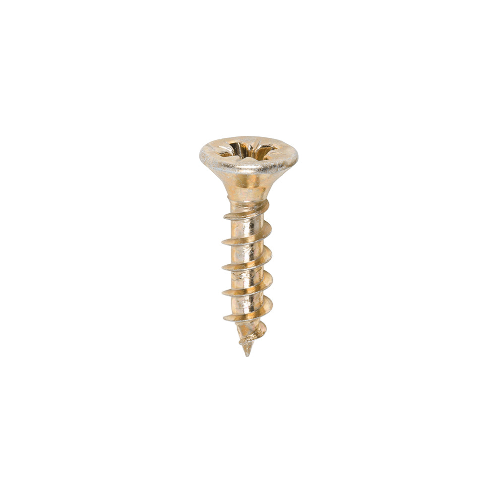 4.0 x 17 Solo Chipboard & Woodscrews - PZ - Double Countersunk - Yellow