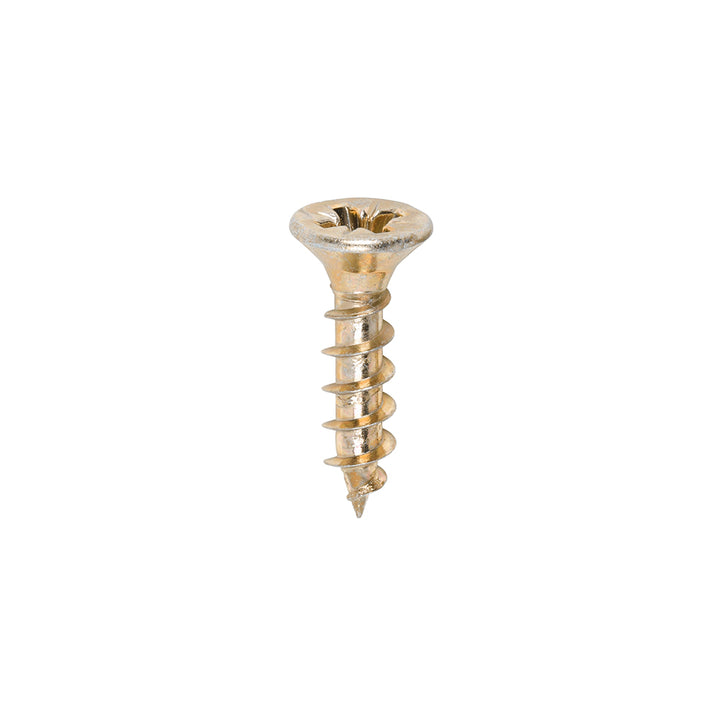 4.0 x 17 Solo Chipboard & Woodscrews - PZ - Double Countersunk - Yellow