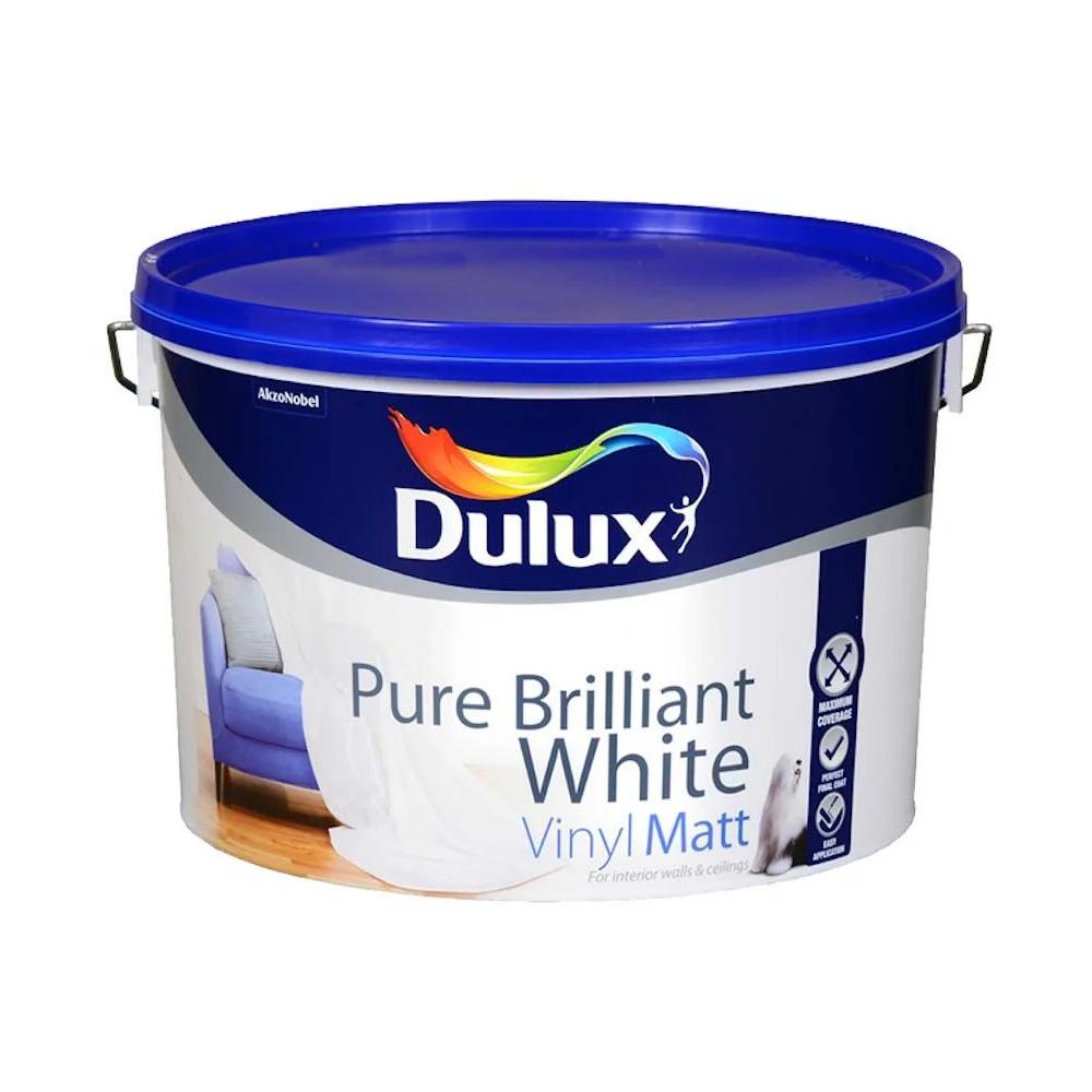 DULUX VINYL MATT PURE BRILLIANT WHITE 10L - Dynamite Hardware