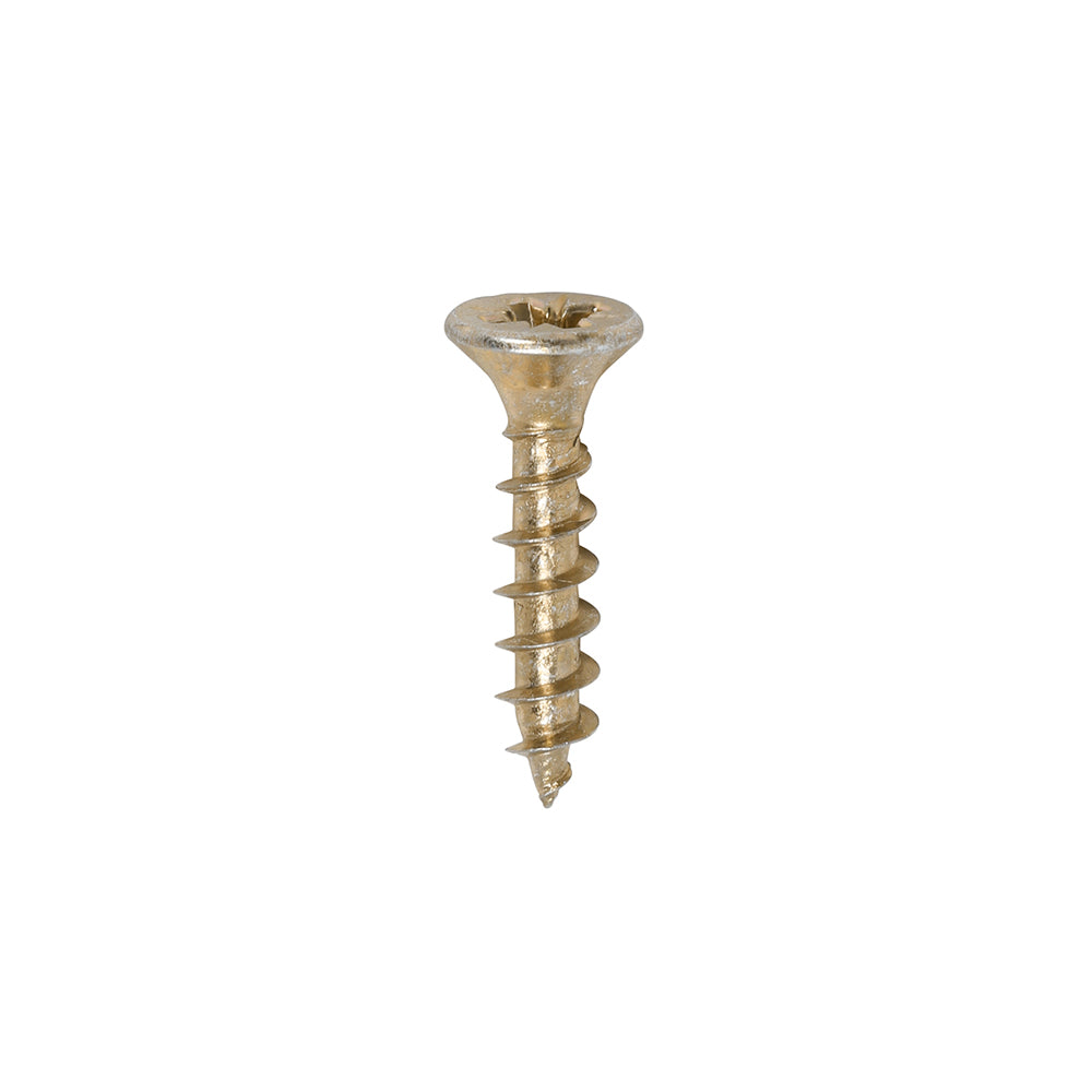 4.0 x 20 Solo Chipboard & Woodscrews - PZ - Double Countersunk - Yellow