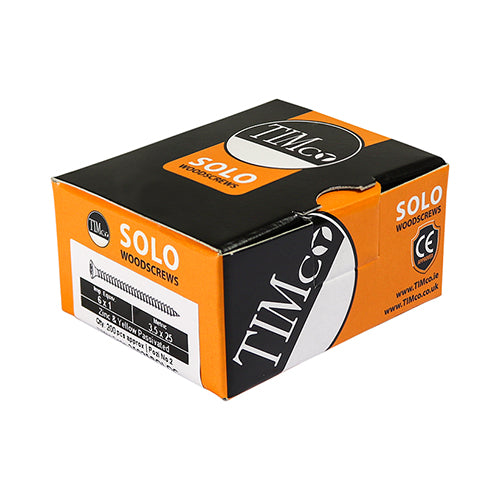 4.0 x 35 Solo Chipboard & Woodscrews - PZ - Double Countersunk - Yellow
