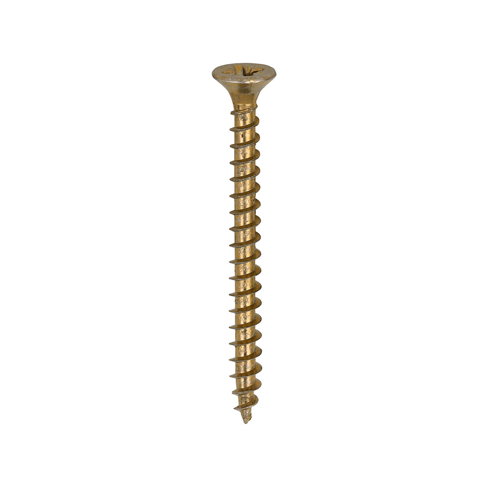 4.0 x 45 Solo Chipboard & Woodscrews - PZ - Double Countersunk - Yellow