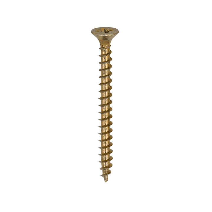 4.0 x 45 Solo Chipboard & Woodscrews - PZ - Double Countersunk - Yellow