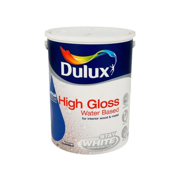 DULUX HIGH GLOSS PURE BRILLIANT WHITE 5L - Dynamite Hardware