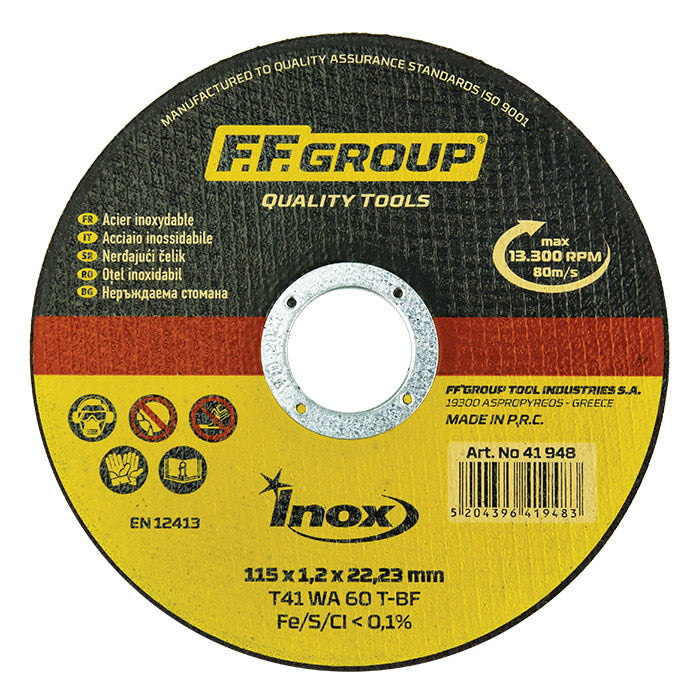 41951 CUTTING DISC FOR STAINLESS STEEL, 230×2.0, FF GROUP