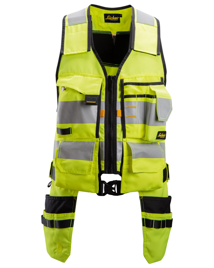 Snickers Hi-Vis Yellow/Black, Hi-Vis Tool Vest Class 1 (4230) – front view
