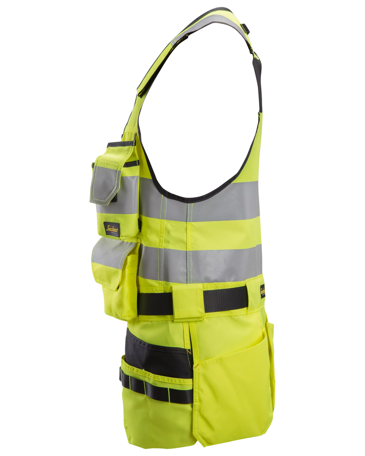 Snickers Hi-Vis Yellow/Black, Hi-Vis Tool Vest Class 1 (4230) – left side view