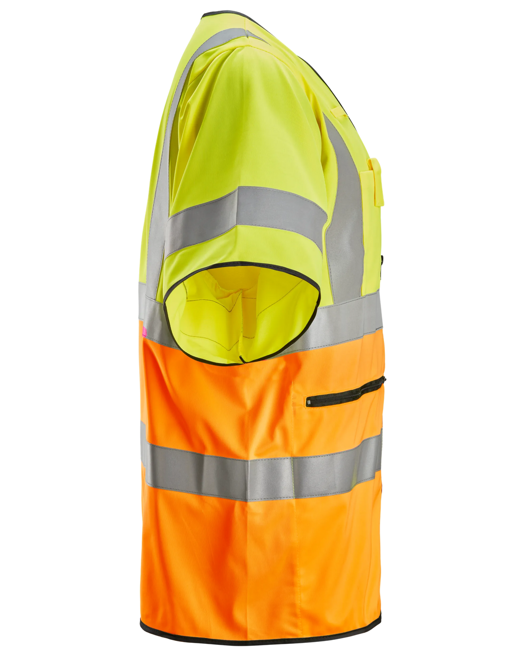 Snickers Hi-Vis Yellow/Hi-Vis Orange, ProtecWork Vest Hi-Vis Class 3/2 (4361) – right side view