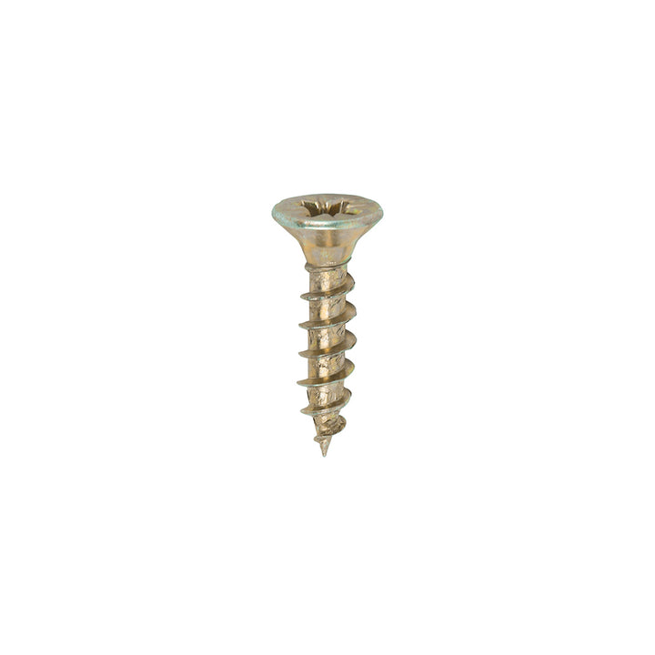 4.5 x 20 Solo Chipboard & Woodscrews - PZ - Double Countersunk - Yellow