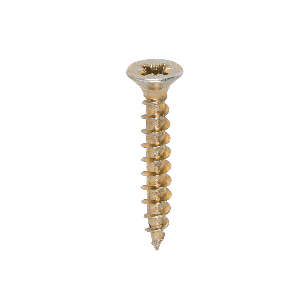 4.5 x 30 Solo Chipboard & Woodscrews - PZ - Double Countersunk - Yellow