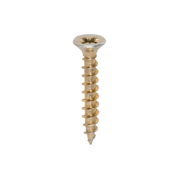 4.5 x 30 Solo Chipboard & Woodscrews - PZ - Double Countersunk - Yellow